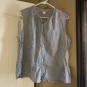 Old Navy Blue and White Striped Tank